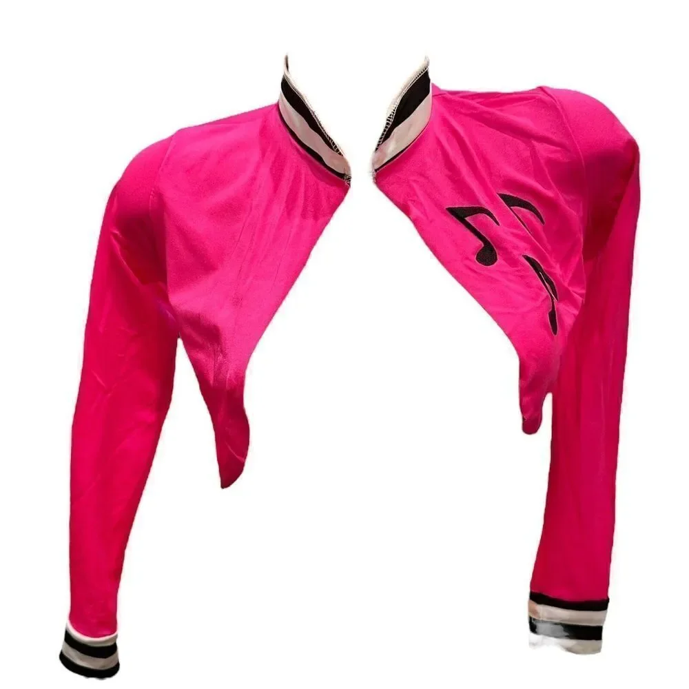 Dansco Shake Rattle‎ Roll Music Note Dance Costume Jacket Child Sz Large 20167